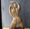 SCULPTURE BOIS (Guerrier en érable)